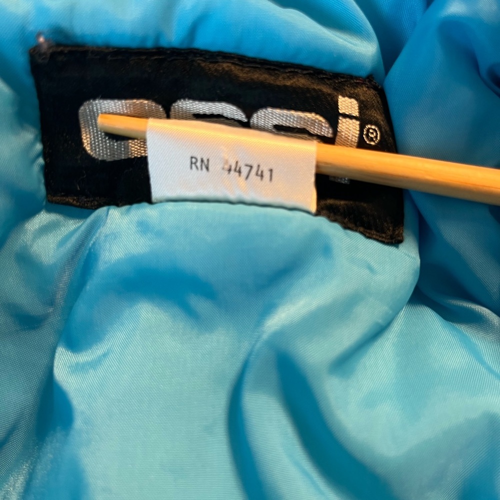 Vintage OSSI SKIWEAR SKI SUIT - Kids Size 4 Blue, Yellow, Red - HONG KONG - Picture 2 of 12